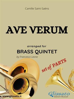 cover image of Ave Verum--C.Saint-Saëns--Brass Quintet set of PARTS